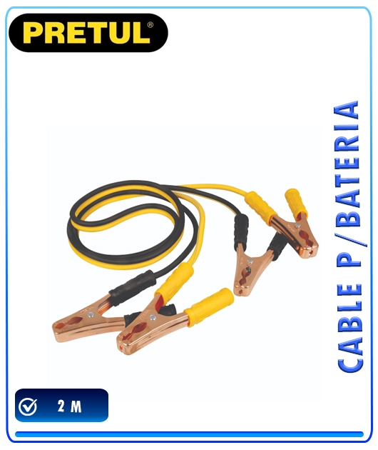 ( 22807)  CABLES PARA BATERIA, CALIBRA 10AWG, 2MTS., PRETUL