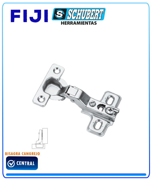 (43161)BISAGRA BIDIMENSIONAL 110º COBERTURA MEDIA (LATERAL)(6PAR)HERMEX