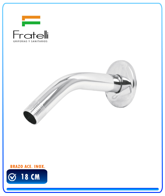 BRAZO D/DUCHA MADRID TH-527P 18CM. C/CNPL.  FRATELLI