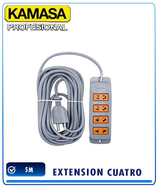 (KM1146) EXTENSION CUATRO SALIDA 5M KAMASA