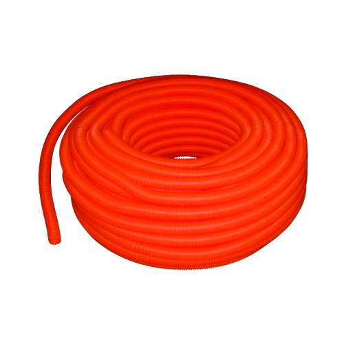 MANGUERA CONDUIT PLAST. FLEXIBLE CON GUIA 1/2 X 100M NARANJA (FU07469) TOOLCRAFT