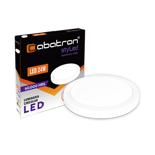 LUMINARIA CIRCULAR 6W S/P LED BLANCA LUZ DIA 6500K (127S-6WB) ABATRON