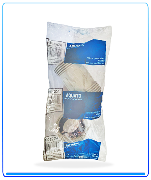 (AQ21092) ACOPLE DE COMPRESION 1 PVC AQUATO