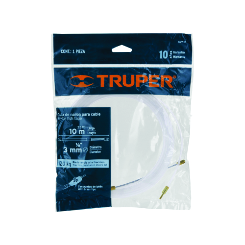 (17755) GUIA DE NYLON PASA CABLE 10M TRUPER