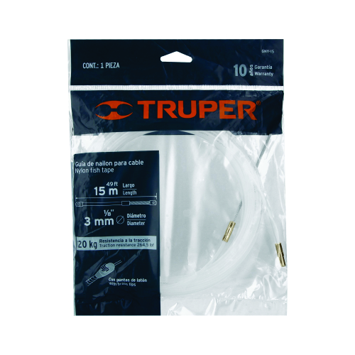 (17756) GUIA DE NYLON PASA CABLE 15M TRUPER