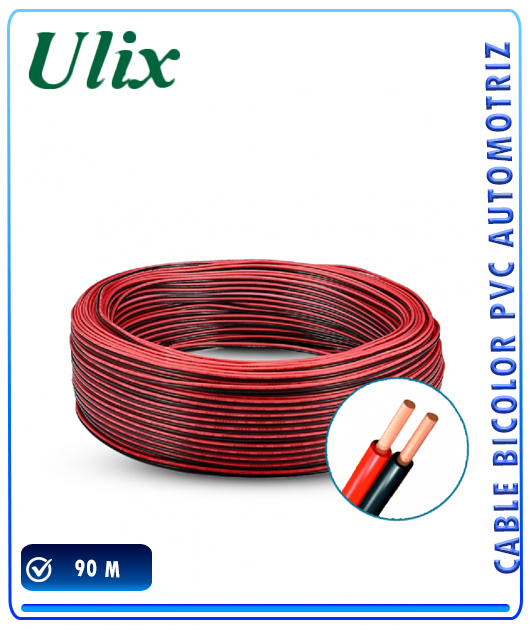 CABLE BICOLOR PVC AUTOMOTRIZ  CRA-16H 90MT ULIX 