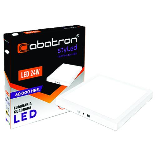 (ABL-128S-6WB)LUMINARIA CUADRADA SOB LED BLANCA LUZ DIA 6W)ABATRON