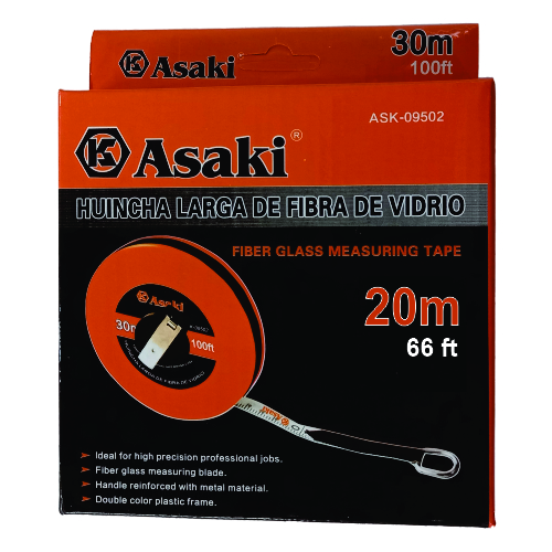 (ASK09501) CINTA PLASTICA P/MEDIR 20M-66FT ASAKI