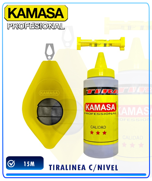 (KM521) TIRALINEA 15M C/NIVEL KAMASA