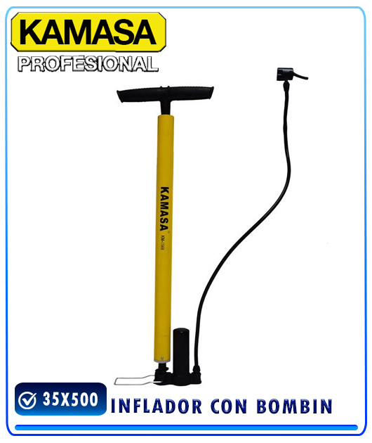 (KM1568) INFLADOR CON BOMBIN 35X500MM KAMASA