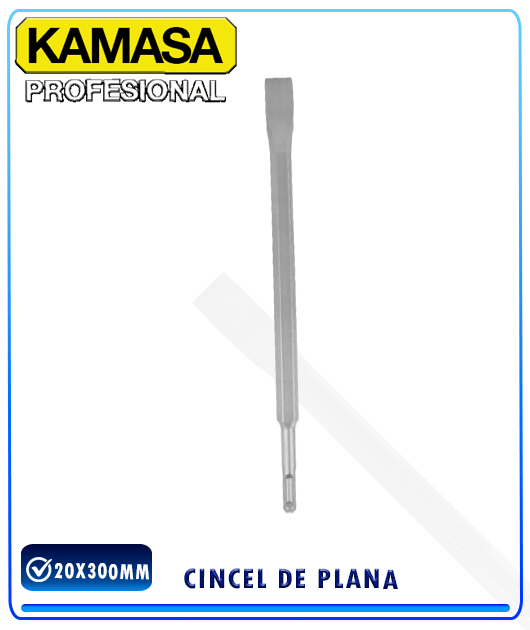 (KM742) CINCEL DE PLANA 20X300MM P/ROTOMARTILLO KAMASA