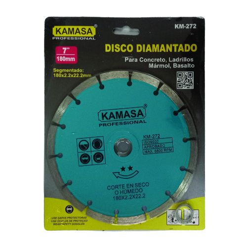 (KM271) DISCO DIAMANTADO 115 GRIS KAMASA