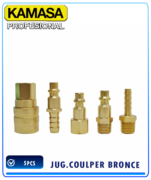 (KM1354) JUEGO COULPER BRONCE 5PCS. P/COMPRESOR KAMASA