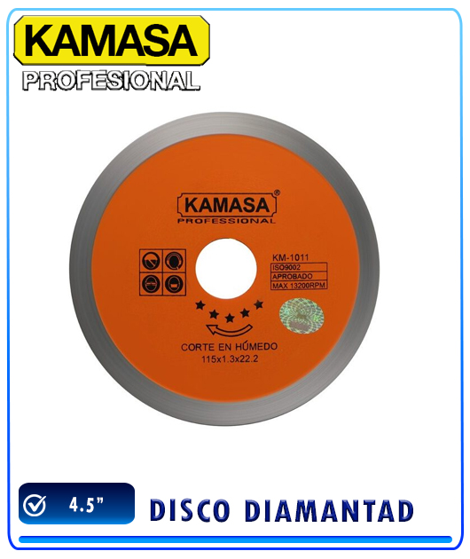 (KM1011) DISCO DIAMANTE 115 NARANJA KAMASA