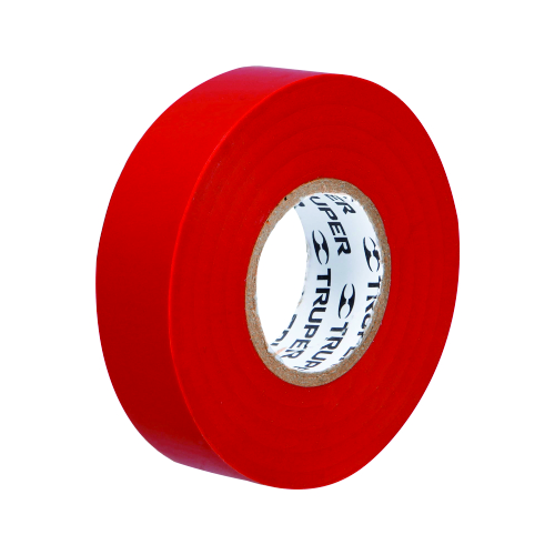 (12504) CINTA AISLANTE 18M X 19MM ROJO TRUPER