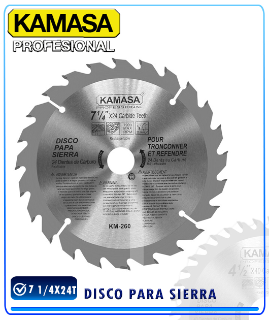 (KM260) DISCO PARA SIERRA 7 1/4